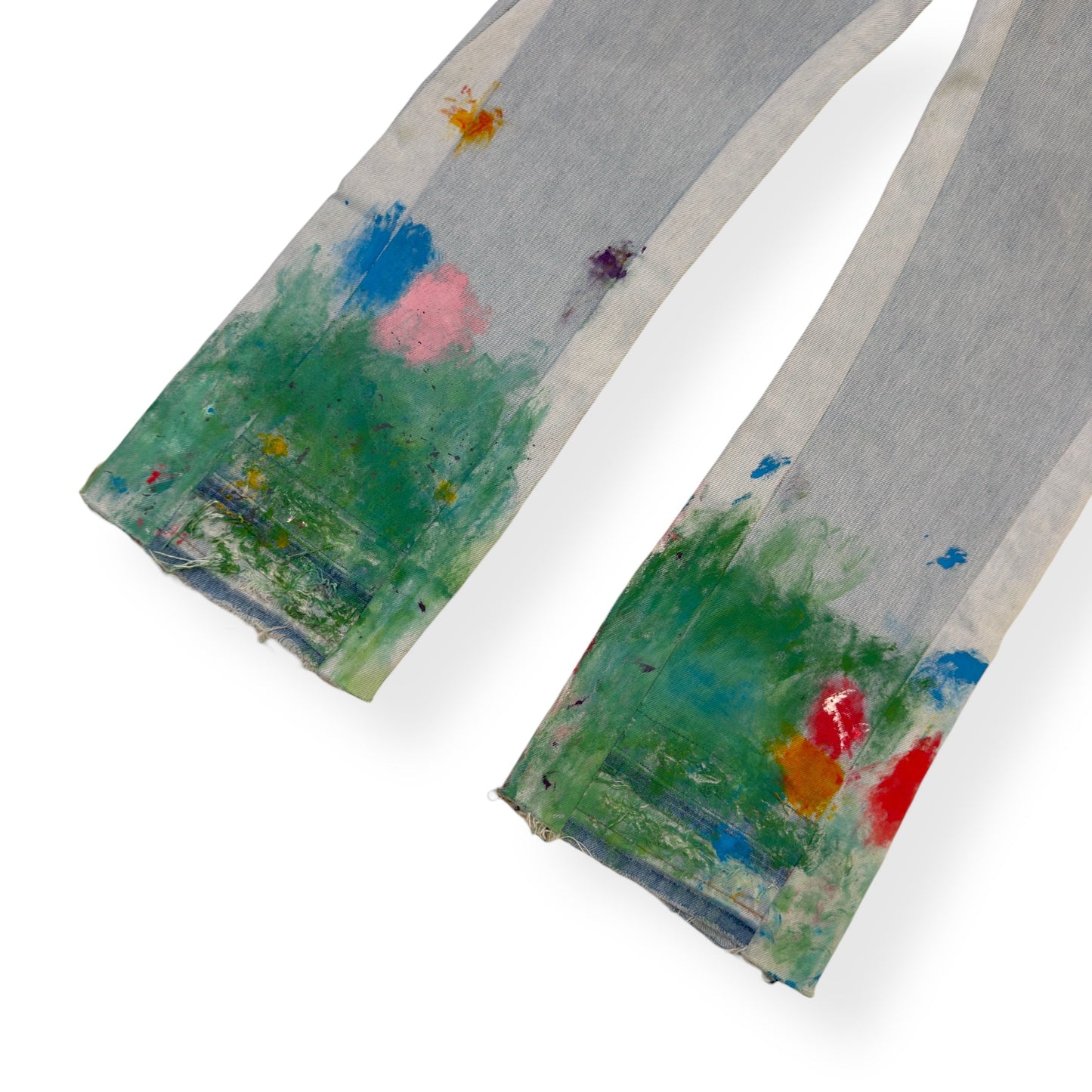 JEANIUS BAR ATELIER PAINT SPLATTER DENIM JEANS INDIGO W32” | W32, Indigo