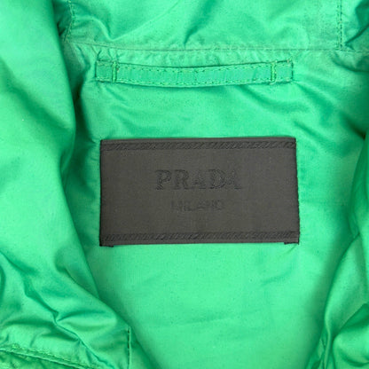 PRADA RE-NYLON BLOUSON WINDBREAKER JACKET GREEN 50 / L | Large, Green