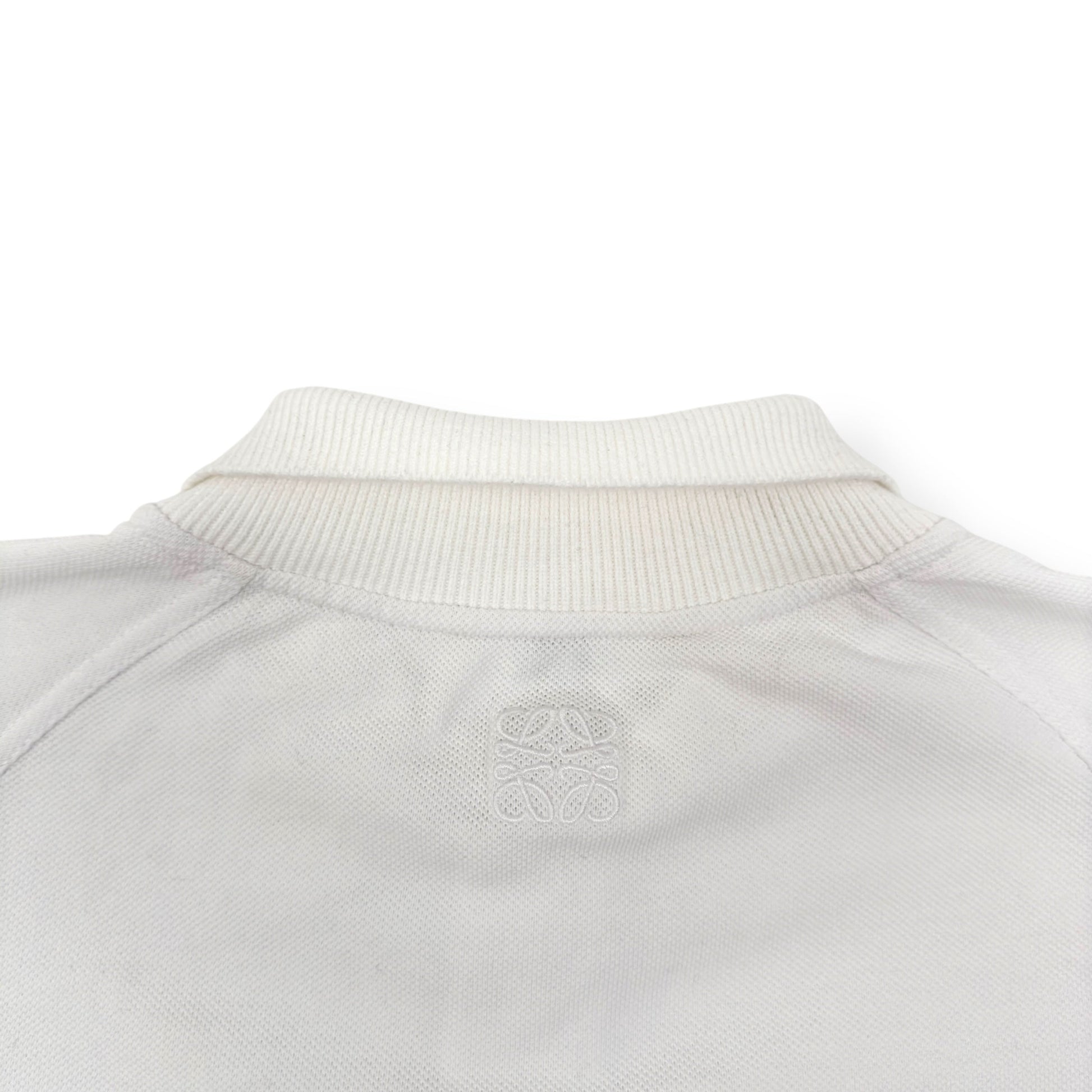 LOEWE LOGO-EMBROIDERED COTTON POLO SHIRT WHITE L | Large, Red
