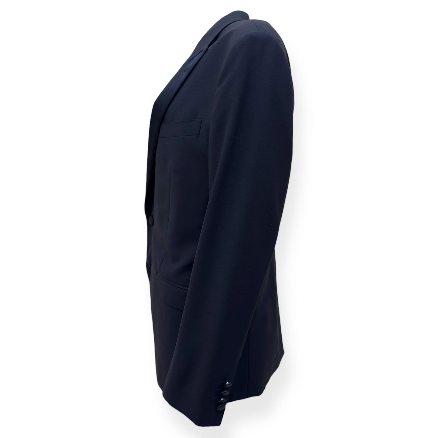 DOLCE & GABBANA WOOL / SILK MARTINI-FIT TUXEDO SUIT 50 / M | Medium, Navy