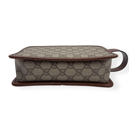 GUCCI GG INTERLOCKING G TRAVEL POUCH BROWN S | O/S, Brown