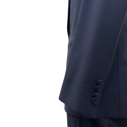 DOLCE & GABBANA WOOL / SILK MARTINI-FIT TUXEDO SUIT 50 / M | Medium, Navy