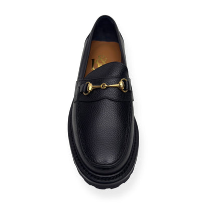 BLACKSTOCK & WEBER THE MASON HORSE BIT LOAFER ONYX US6.5 / UK5.5 | UK 5.5, Black