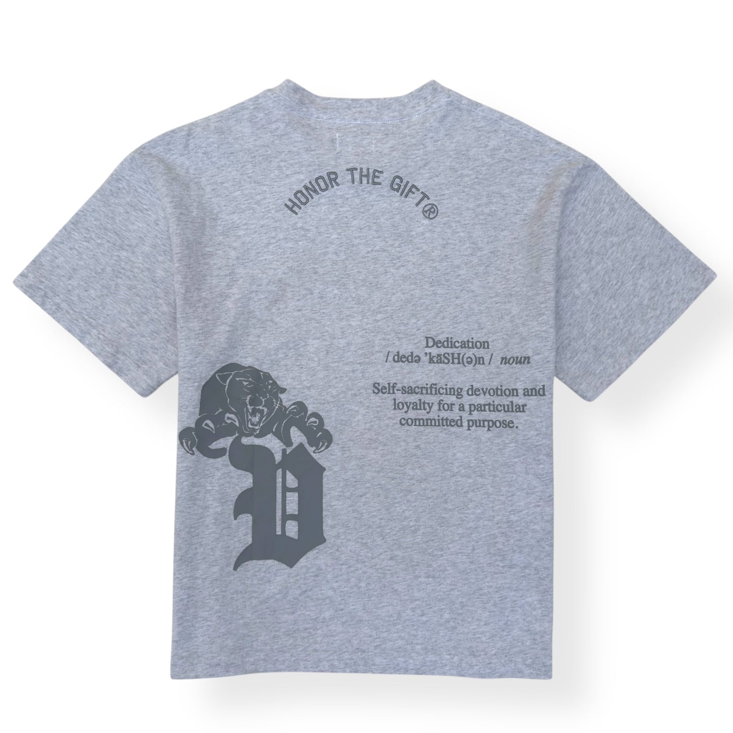 HONOR THE GIFT HTG DEDICATION T-SHIRT HEATHER GREY L | Large, Grey
