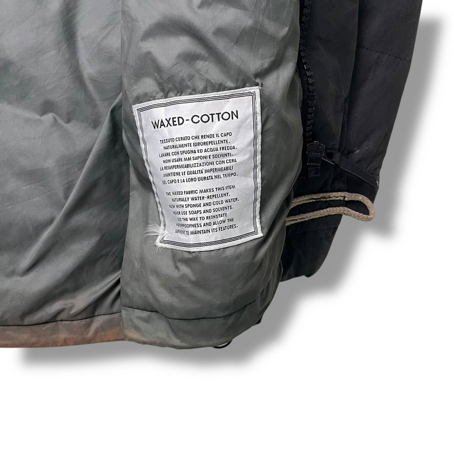 Vintage Stone Island Waxed Cotton Down Jacket (L)