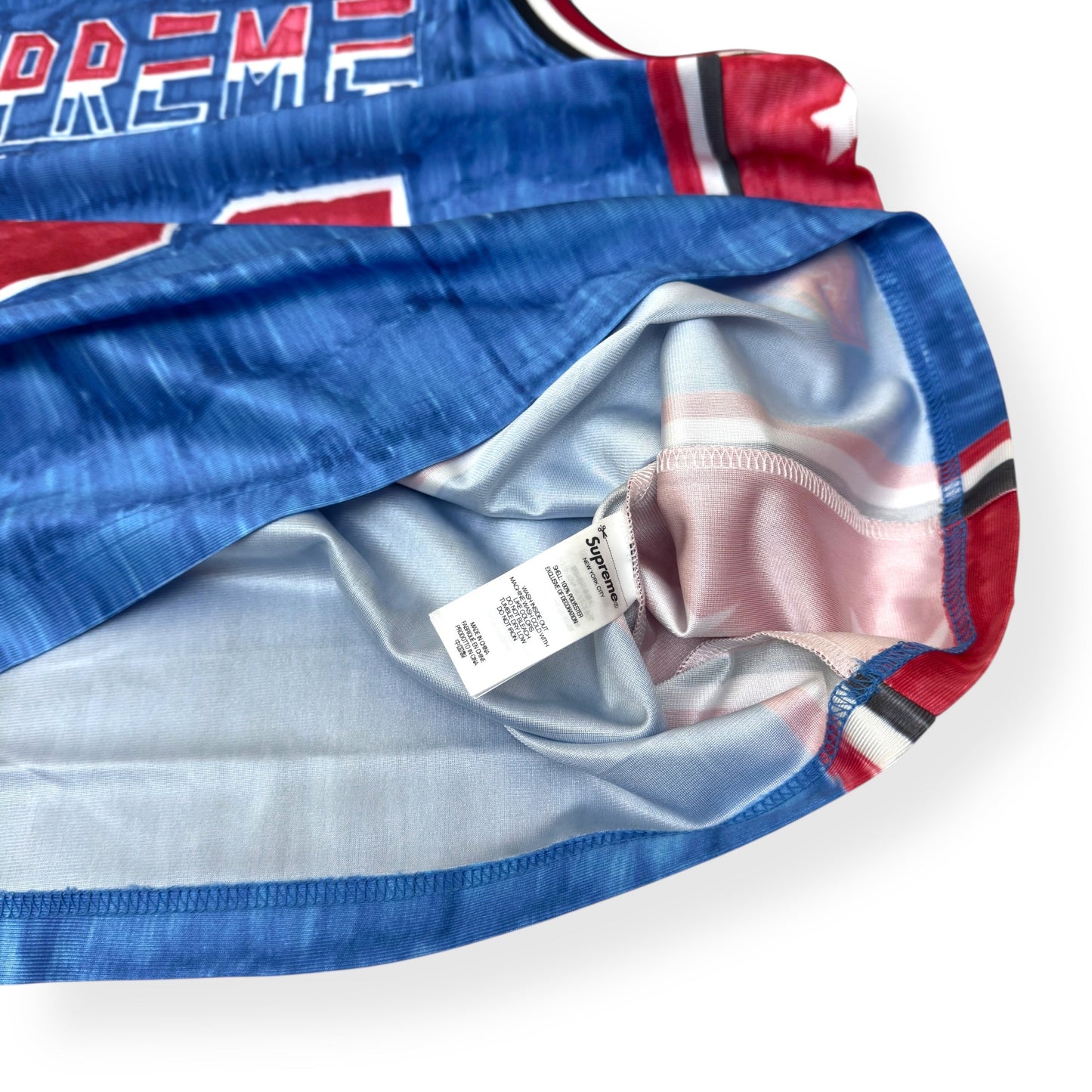SUPREME MARKER BASKETBALL SHORTS RED / BLUE / WHITE L | Large, Multicoloured