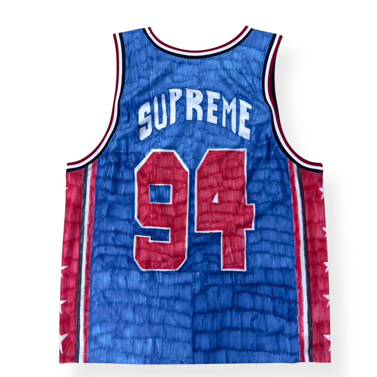 SUPREME MARKER BASKETBALL JERSEY VEST RED / BLUE / WHITE L | Large, Multicoloured