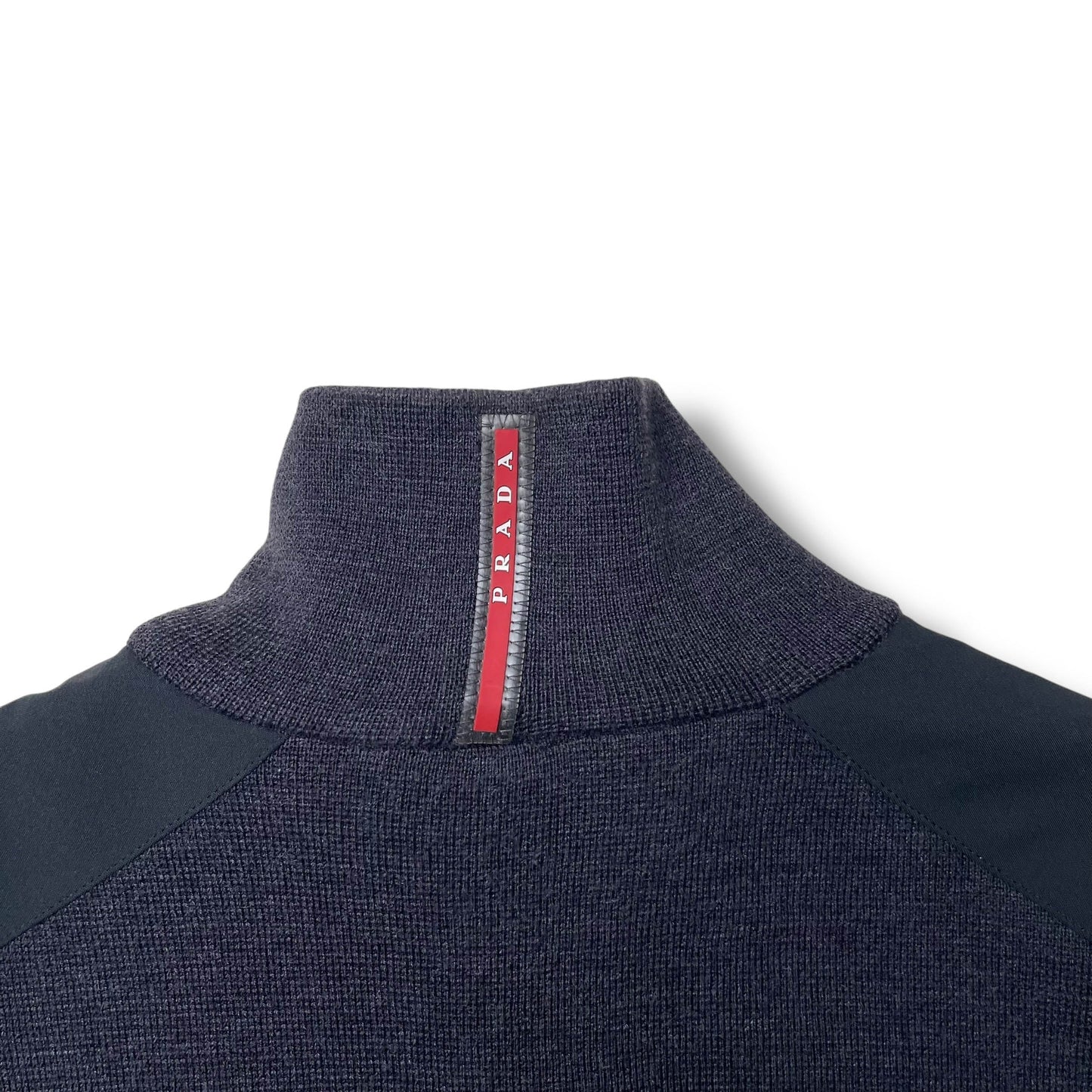 Prada Sport Wool & Nylon Panelled Technical Knit Jacket (XL)