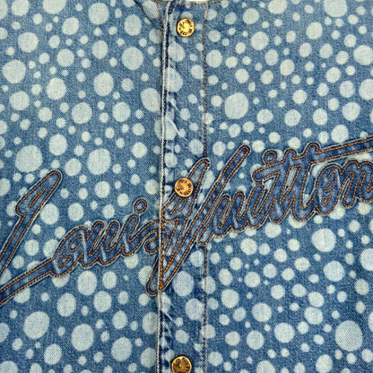 LOUIS VUITTON X YAYOI KUSAMA DOT BASEBALL SHIRT BLUE / WHITE L | Large, Blue