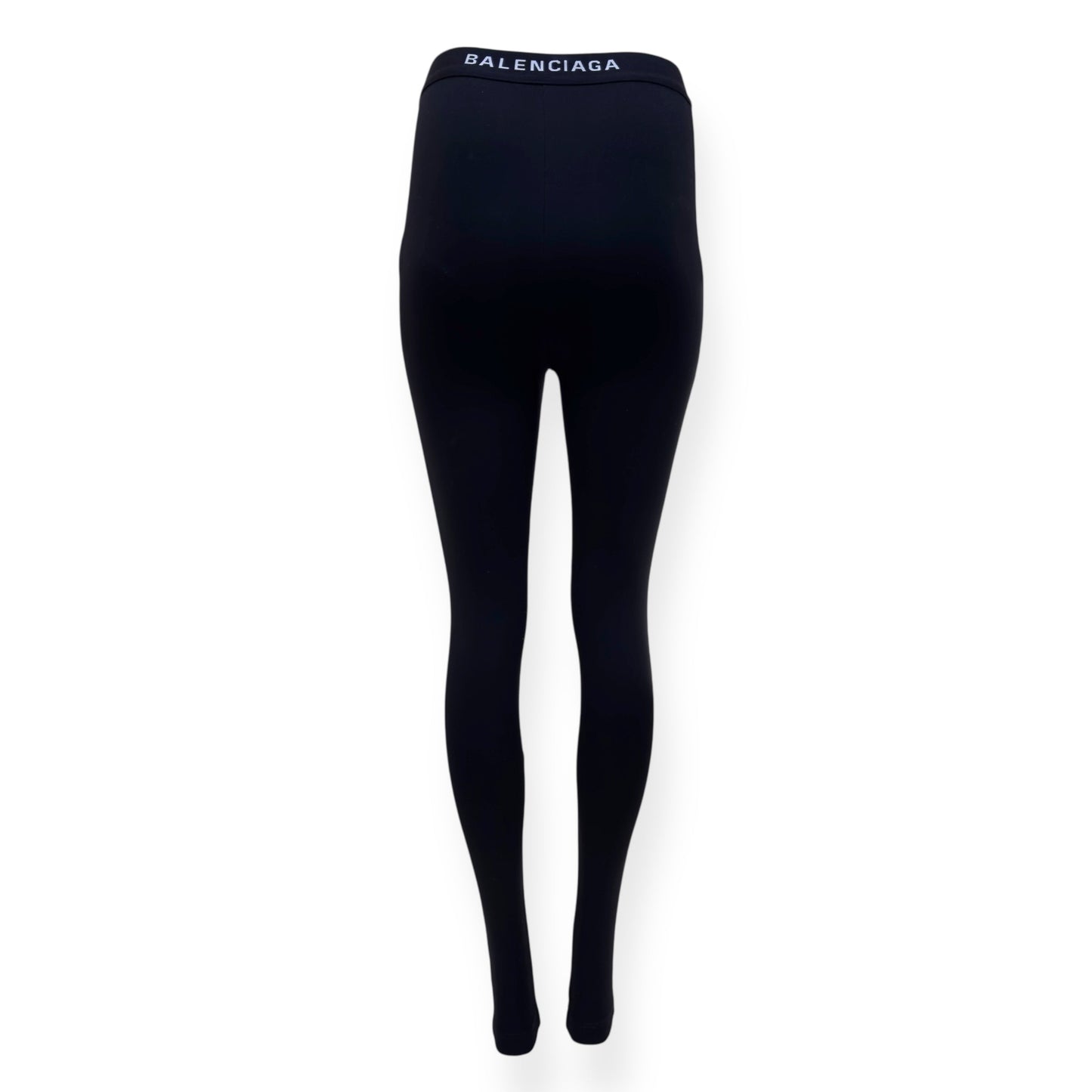 BALENCIAGA LOGO-PRINT STRETCH-JERSEY LEGGINGS BLACK 34 / XS | XS, Black