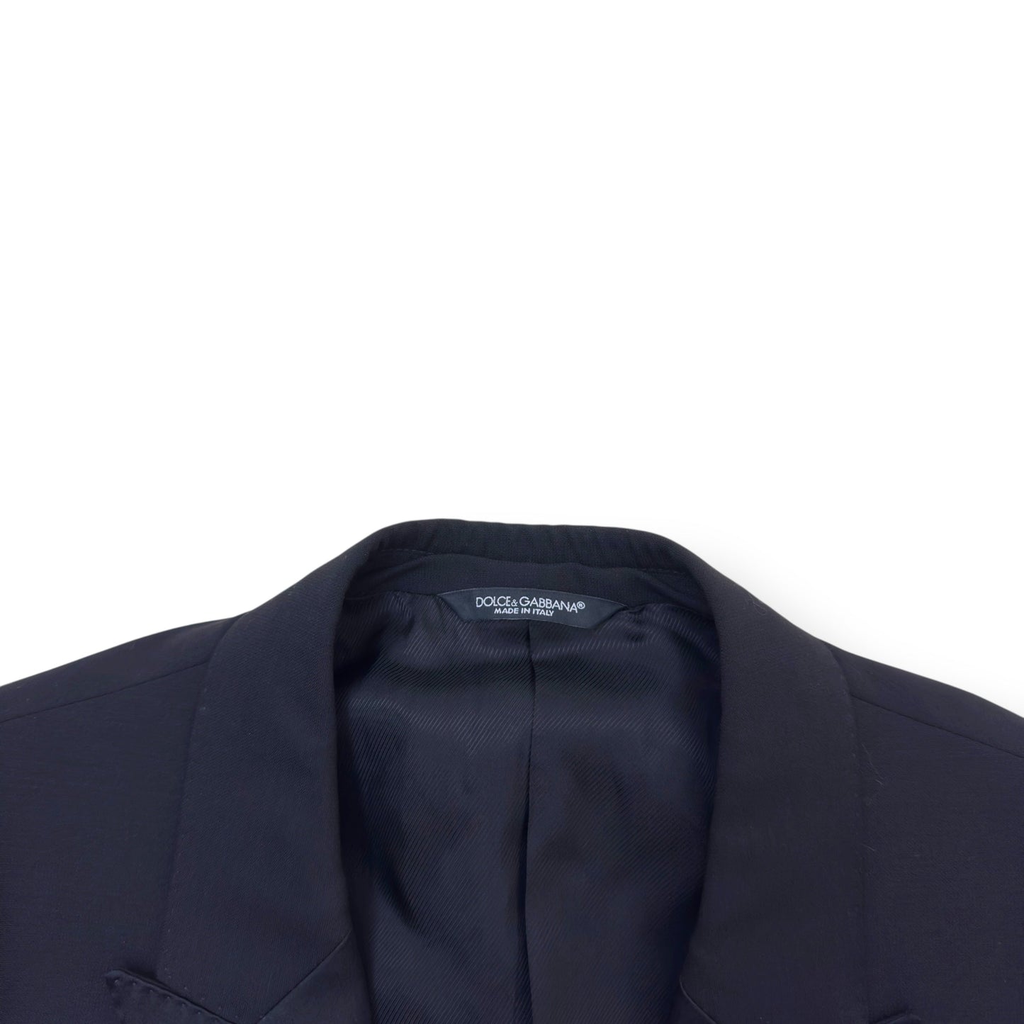 DOLCE & GABBANA WOOL / SILK MARTINI-FIT TUXEDO SUIT 50 / M | Medium, Navy