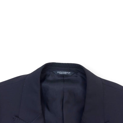 DOLCE & GABBANA WOOL / SILK MARTINI-FIT TUXEDO SUIT 50 / M | Medium, Navy