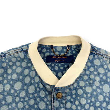 LOUIS VUITTON X YAYOI KUSAMA DOT BASEBALL SHIRT BLUE / WHITE L | Large, Blue