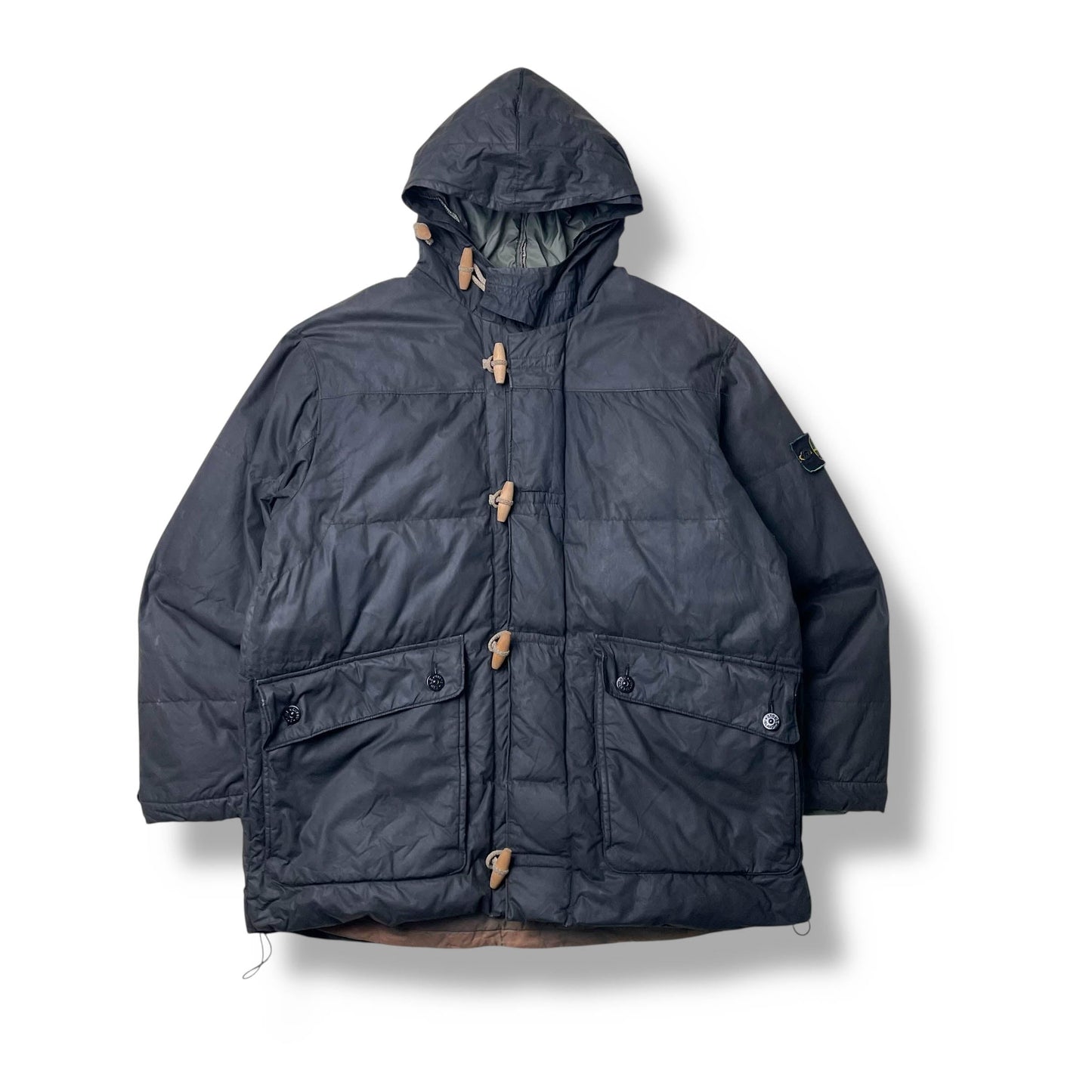 Vintage Stone Island Waxed Cotton Down Jacket (L)
