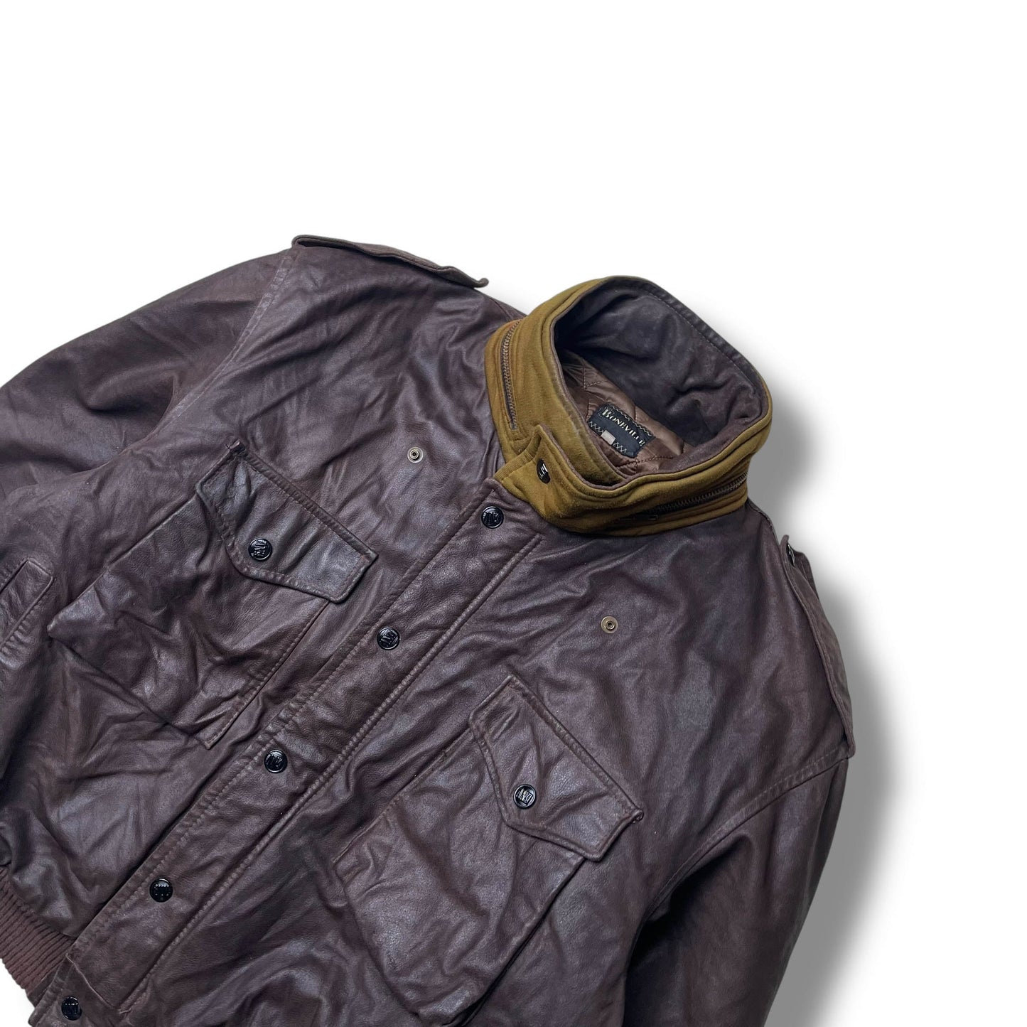 Vintage Boneville Navy Arctic Leather Jacket (S)