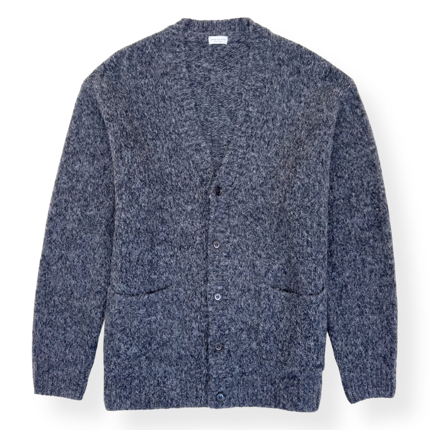 DRIES VAN NOTEN ALPACA / WOOL BLEND CARDIGAN GREY XL | XL, Grey