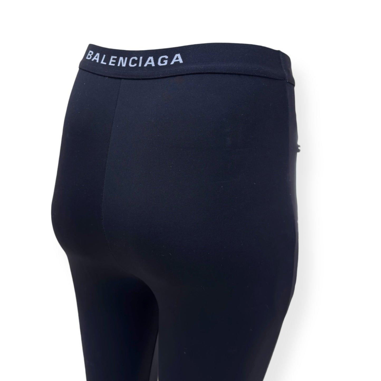 BALENCIAGA LOGO-PRINT STRETCH-JERSEY LEGGINGS BLACK 34 / XS | XS, Black