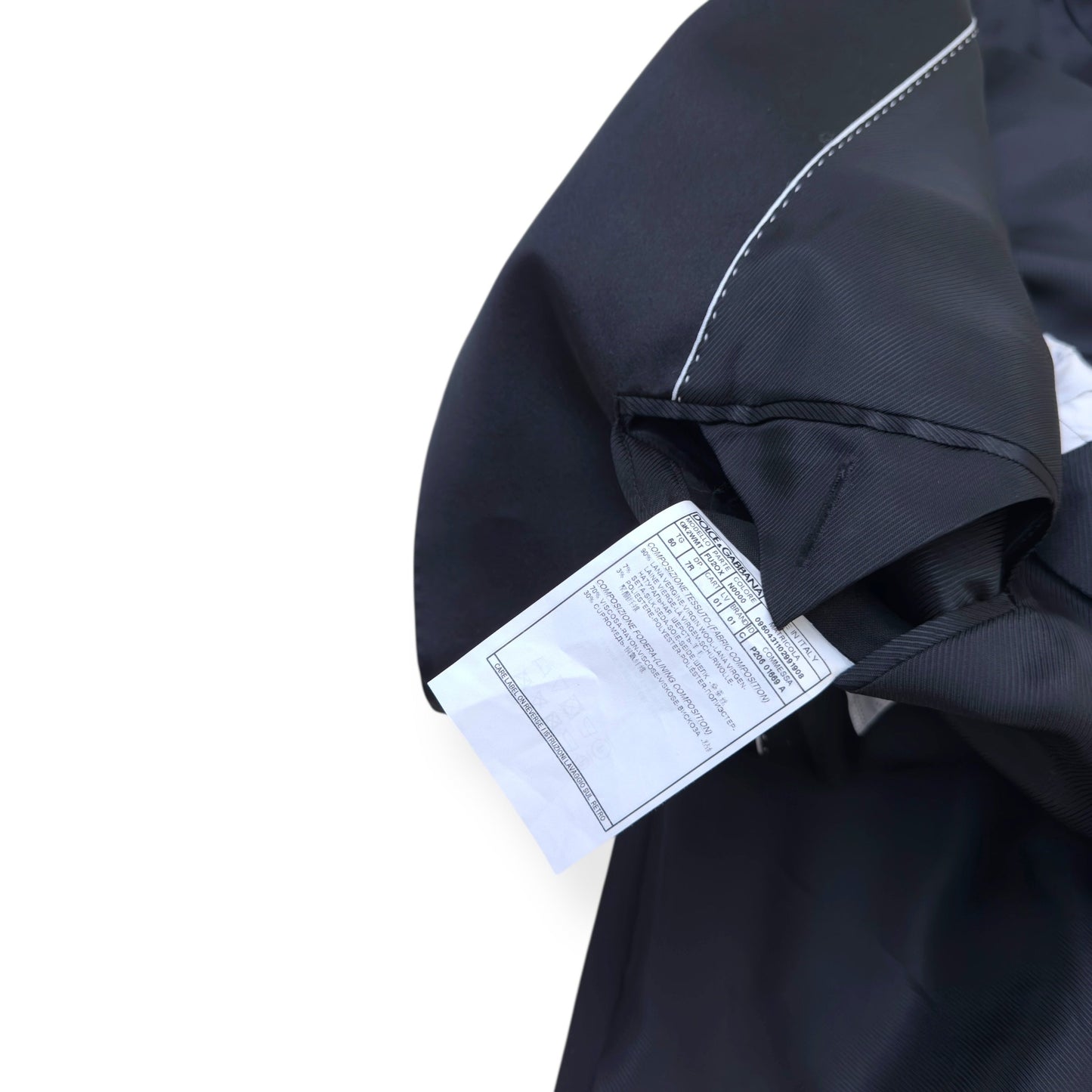 DOLCE & GABBANA WOOL / SILK MARTINI-FIT TUXEDO SUIT 50 / M | Medium, Navy