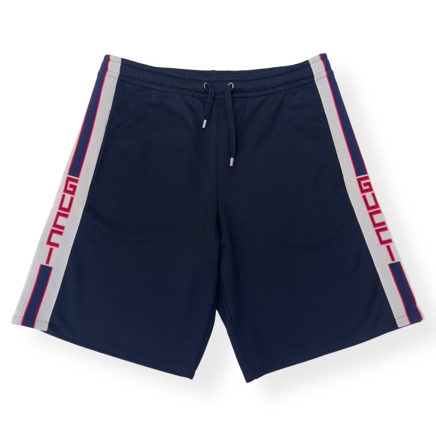 GUCCI TECHNICAL JERSEY SHORTS BLACK / WHITE / RED M | Medium, Multicoloured