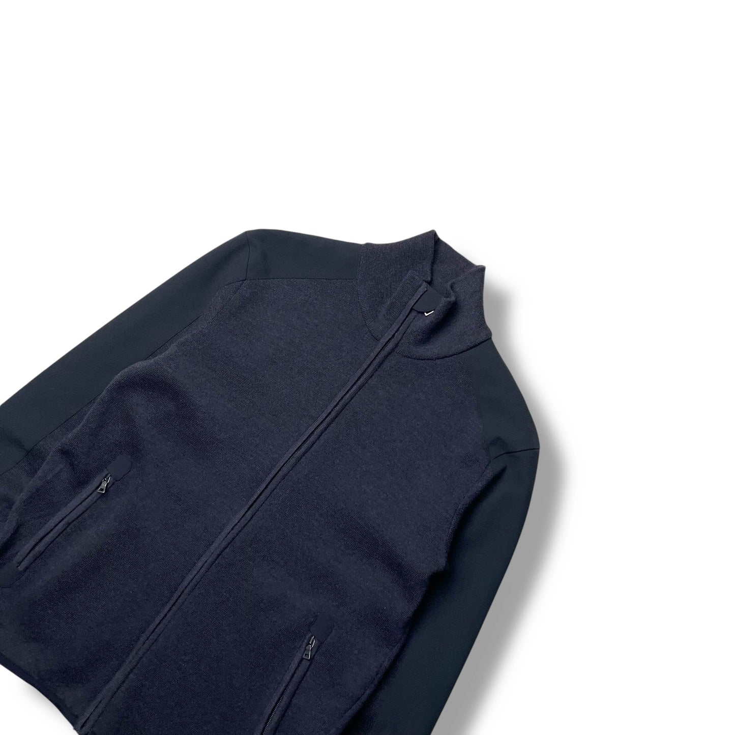 Prada Sport Wool & Nylon Panelled Technical Knit Jacket (XL)