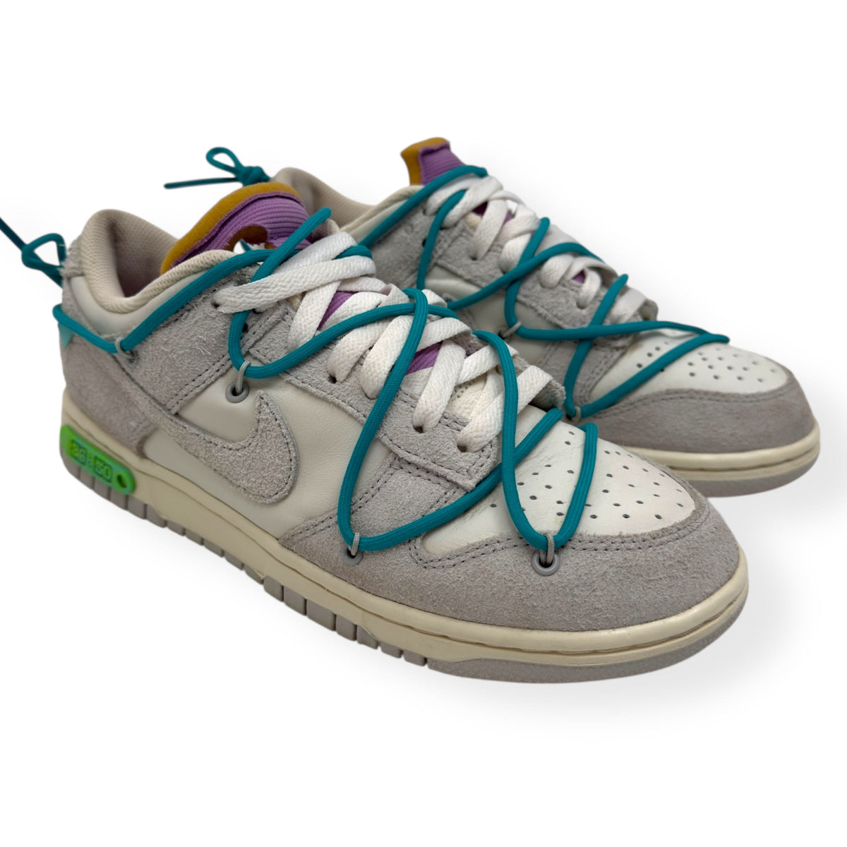 NIKE X OFF-WHITE LOT 36 LOW TOP SNEAKER WHITE / GREY UK7 | UK 7, Grey