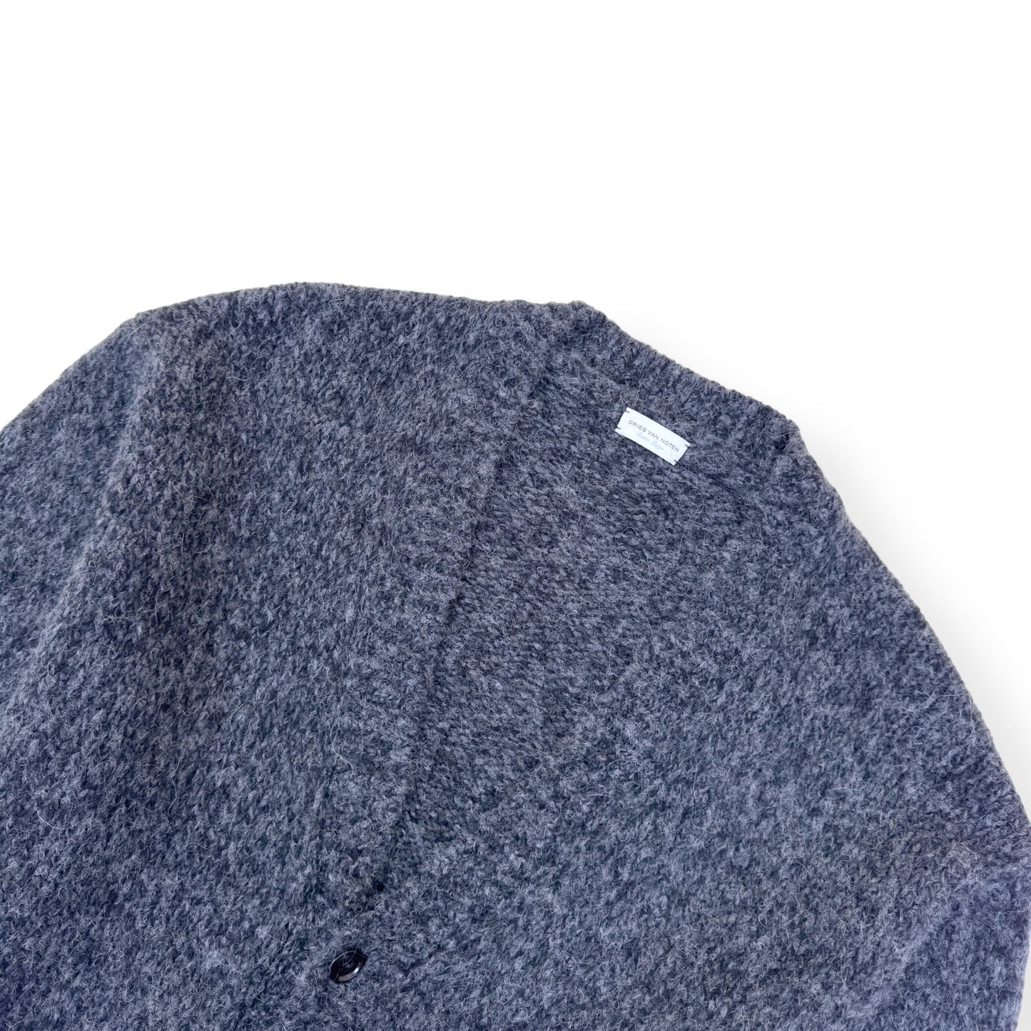 DRIES VAN NOTEN ALPACA / WOOL BLEND CARDIGAN GREY XL | XL, Grey