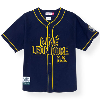 AIMÈ LEON DORE X MITCHELL & NESS TEAM BASEBALL JERSEY NAVY / YELLOW XL | XL, Navy