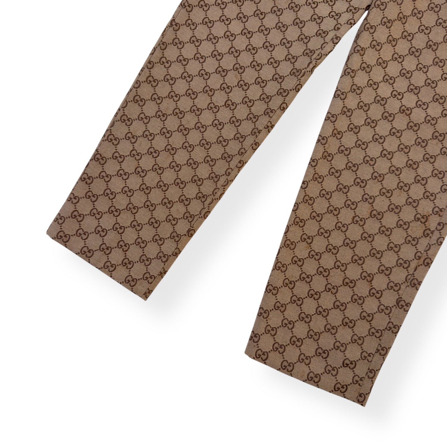 GUCCI GG COTTON CANVAS TROUSERS BEIGE 46 / S | Small, Beige