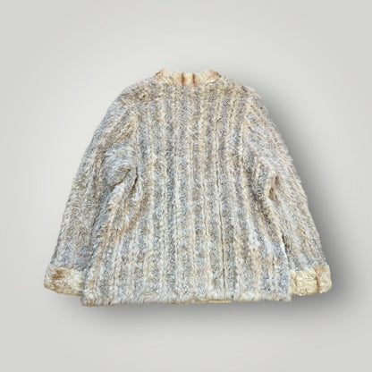 1990's Balmain Rabbit Fur Coat L