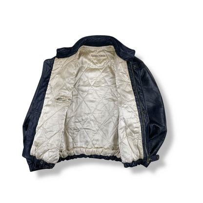 Vintage Giorgio Armani Cropped Leather Jacket (L)