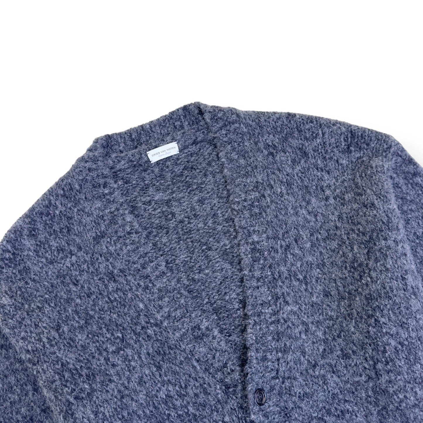 DRIES VAN NOTEN ALPACA / WOOL BLEND CARDIGAN GREY XL | XL, Grey
