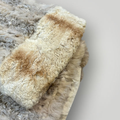 1990's Balmain Rabbit Fur Coat L