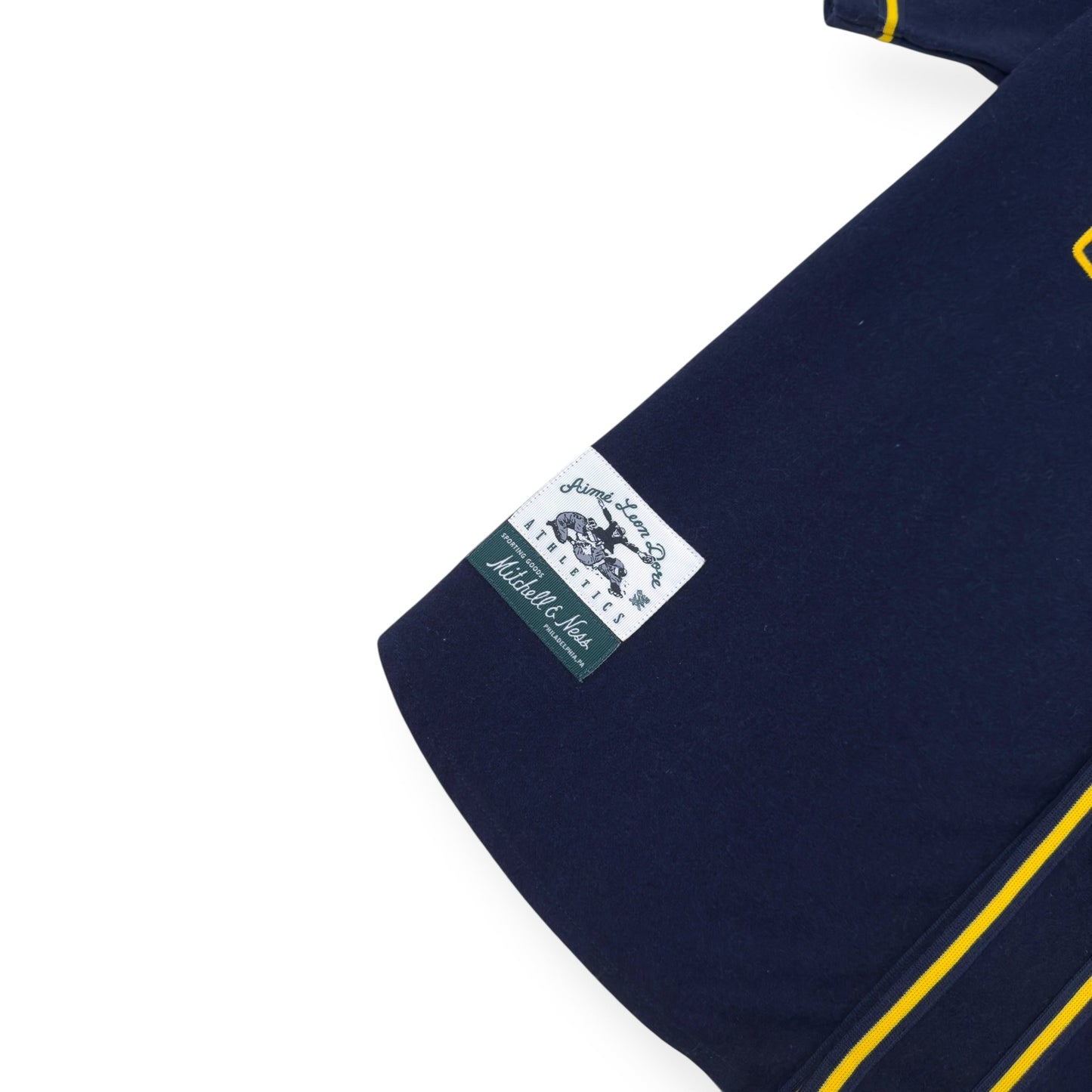 AIMÈ LEON DORE X MITCHELL & NESS TEAM BASEBALL JERSEY NAVY / YELLOW XL | XL, Navy