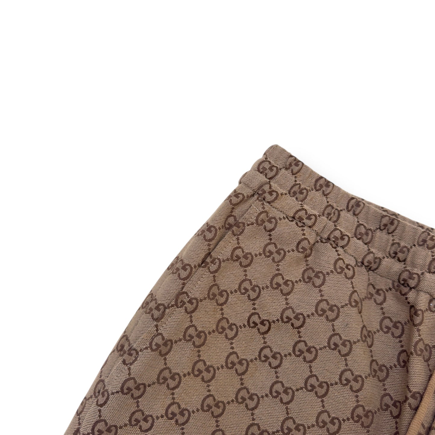 GUCCI GG COTTON CANVAS TROUSERS BEIGE 46 / S | Small, Beige