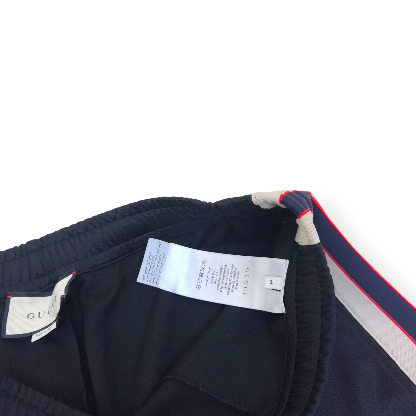 GUCCI TECHNICAL JERSEY SHORTS BLACK / WHITE / RED M | Medium, Multicoloured