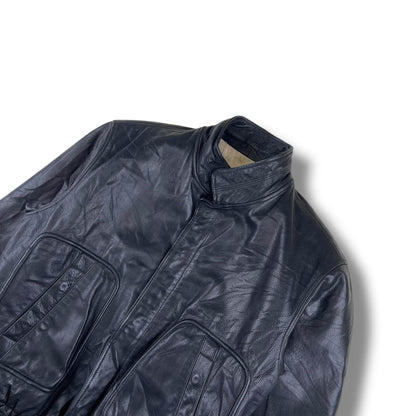 Vintage Giorgio Armani Cropped Leather Jacket (L)