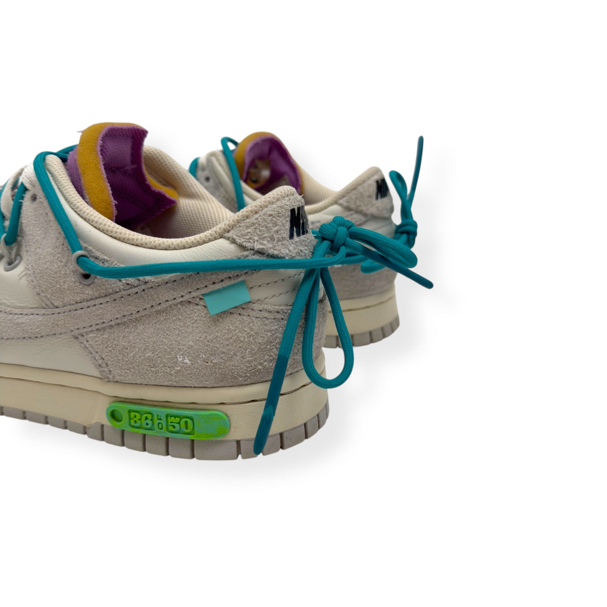 NIKE X OFF-WHITE LOT 36 LOW TOP SNEAKER WHITE / GREY UK7 | UK 7, Grey