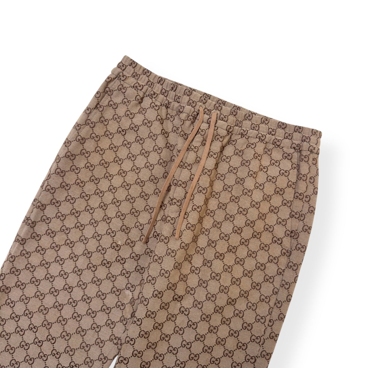 GUCCI GG COTTON CANVAS TROUSERS BEIGE 46 / S | Small, Beige