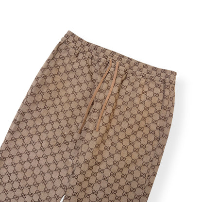 GUCCI GG COTTON CANVAS TROUSERS BEIGE 46 / S | Small, Beige