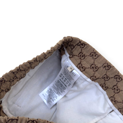 GUCCI GG COTTON CANVAS TROUSERS BEIGE 46 / S | Small, Beige