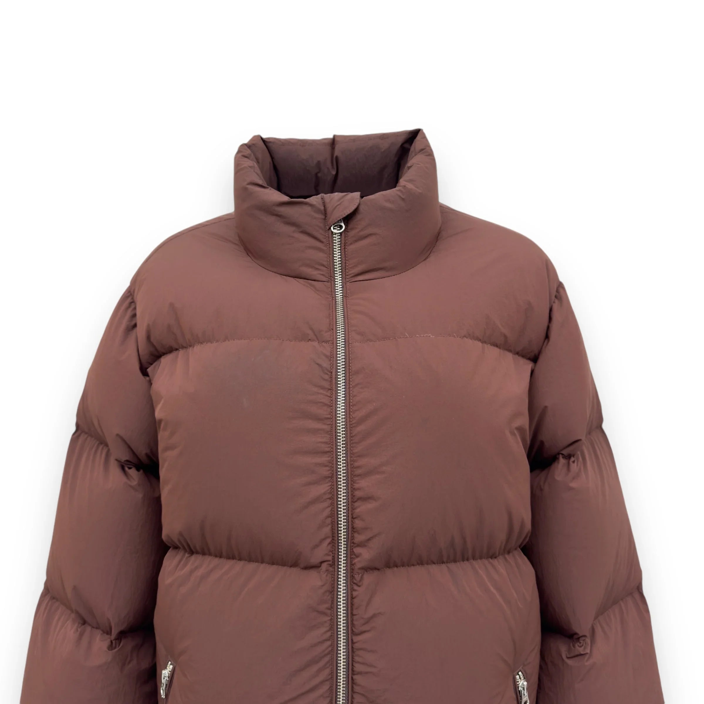 STÜSSY NYLON DOWN PUFFER JACKET BROWN M – Known Source