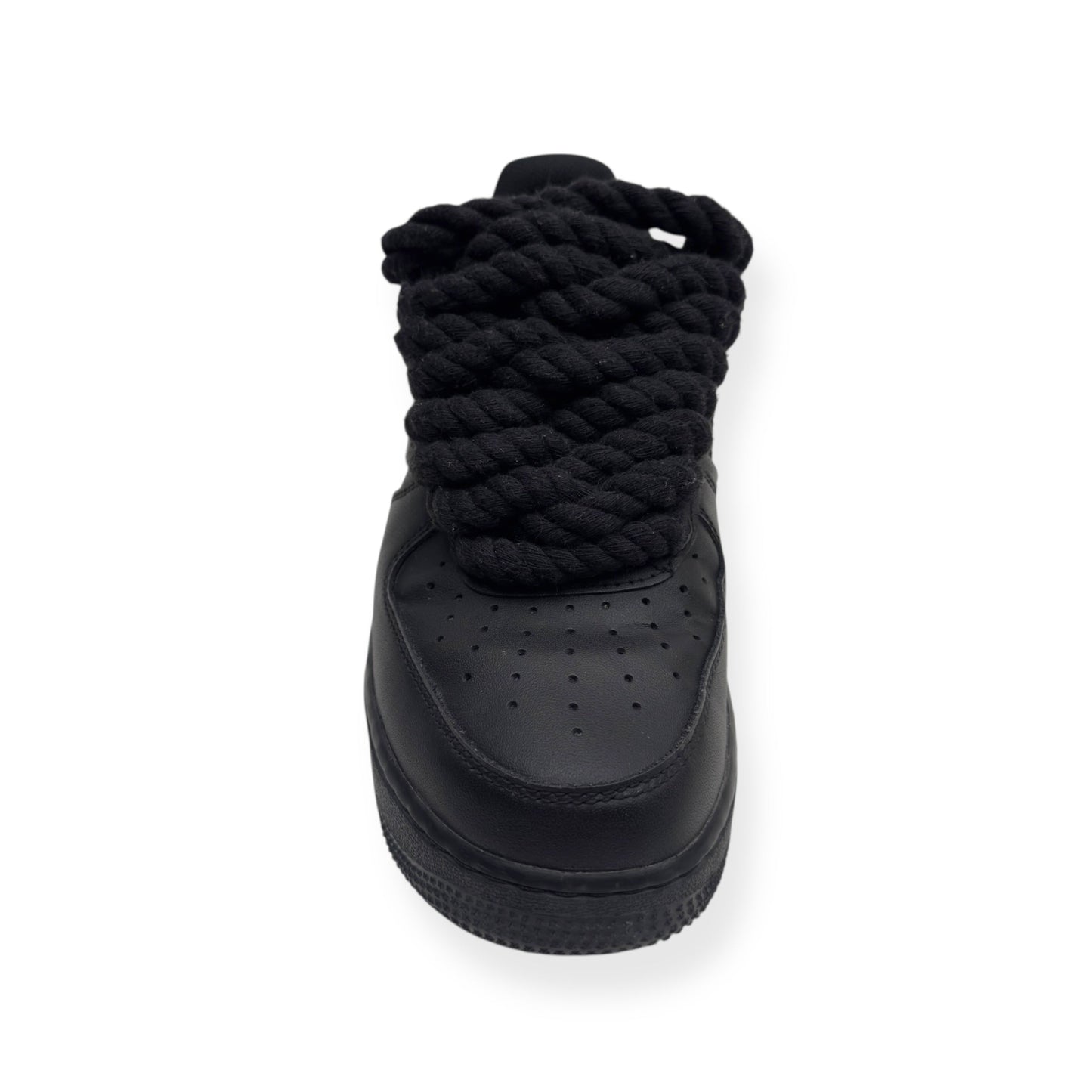 NIKE AIR FORCE 1 ROPE LACE SNEAKER BLACK UK7.5 | UK 7.5, Black