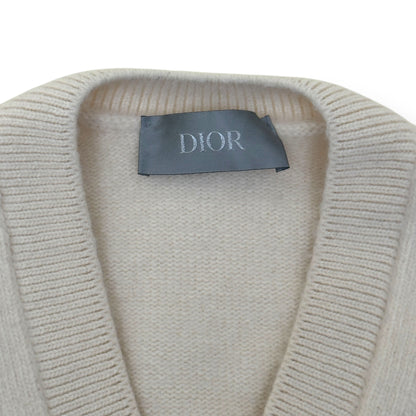 DIOR LOGO-KNIT WOOL VEST CREAM / MULTICOLOURED XL | XL, Cream