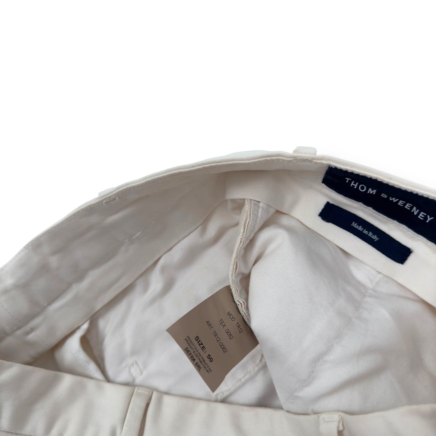 THOM SWEENEY TROUSERS CREAM 50 / M | Medium, Cream