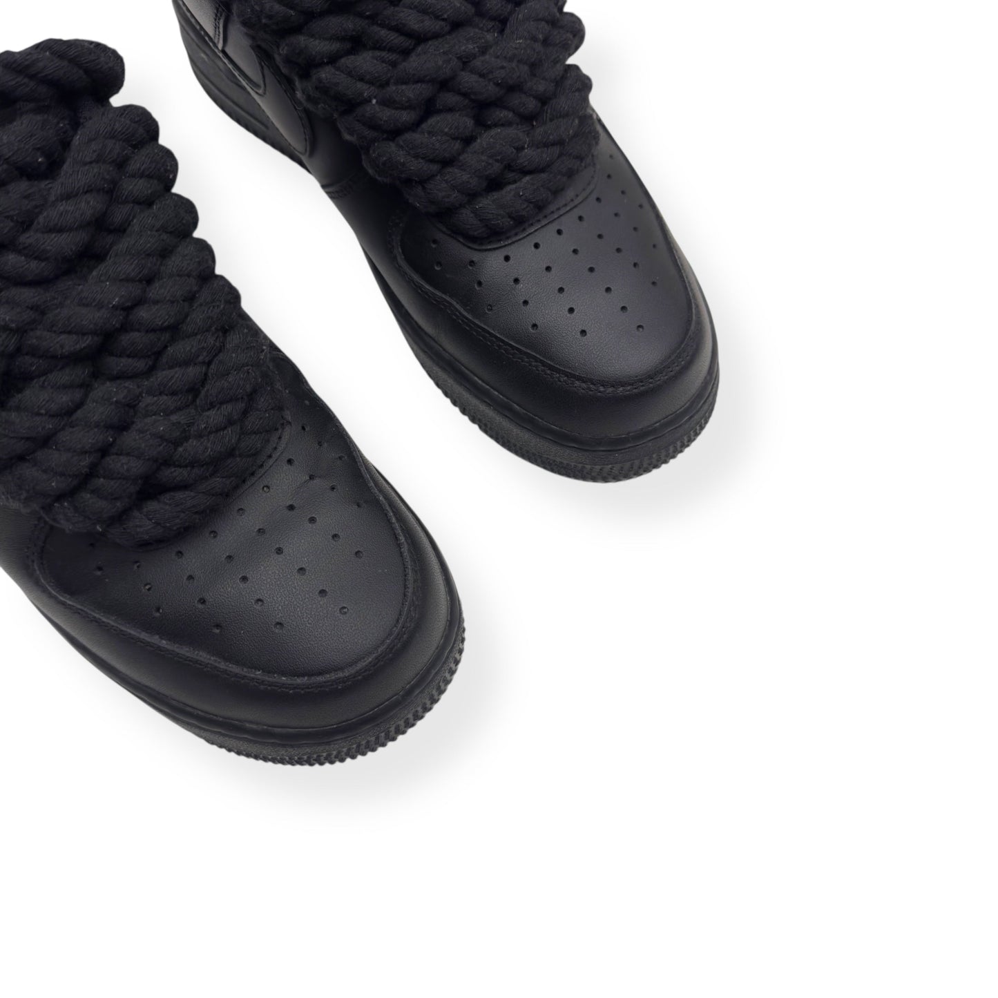 NIKE AIR FORCE 1 ROPE LACE SNEAKER BLACK UK7.5 | UK 7.5, Black