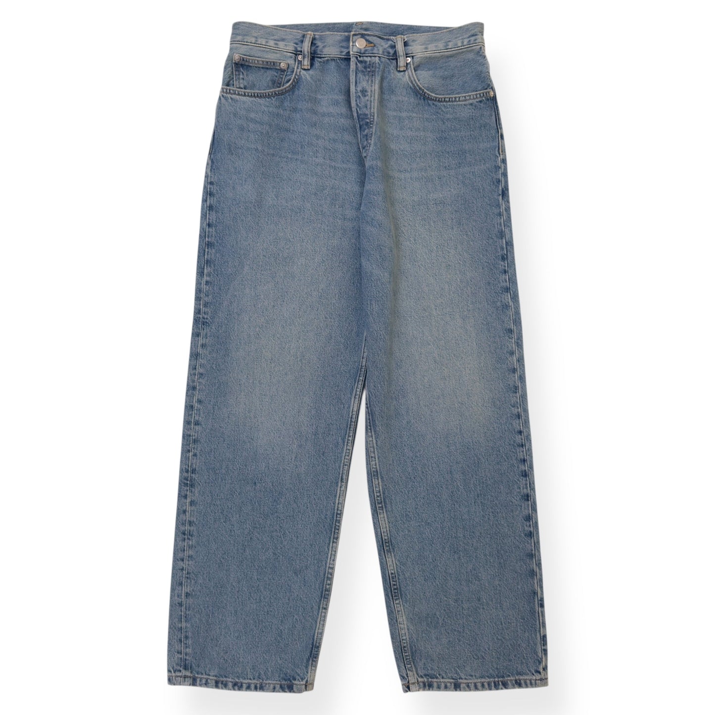 ARKET STRAIGHT LEG DENIM JEANS MID BLUE W32” | W32, Blue