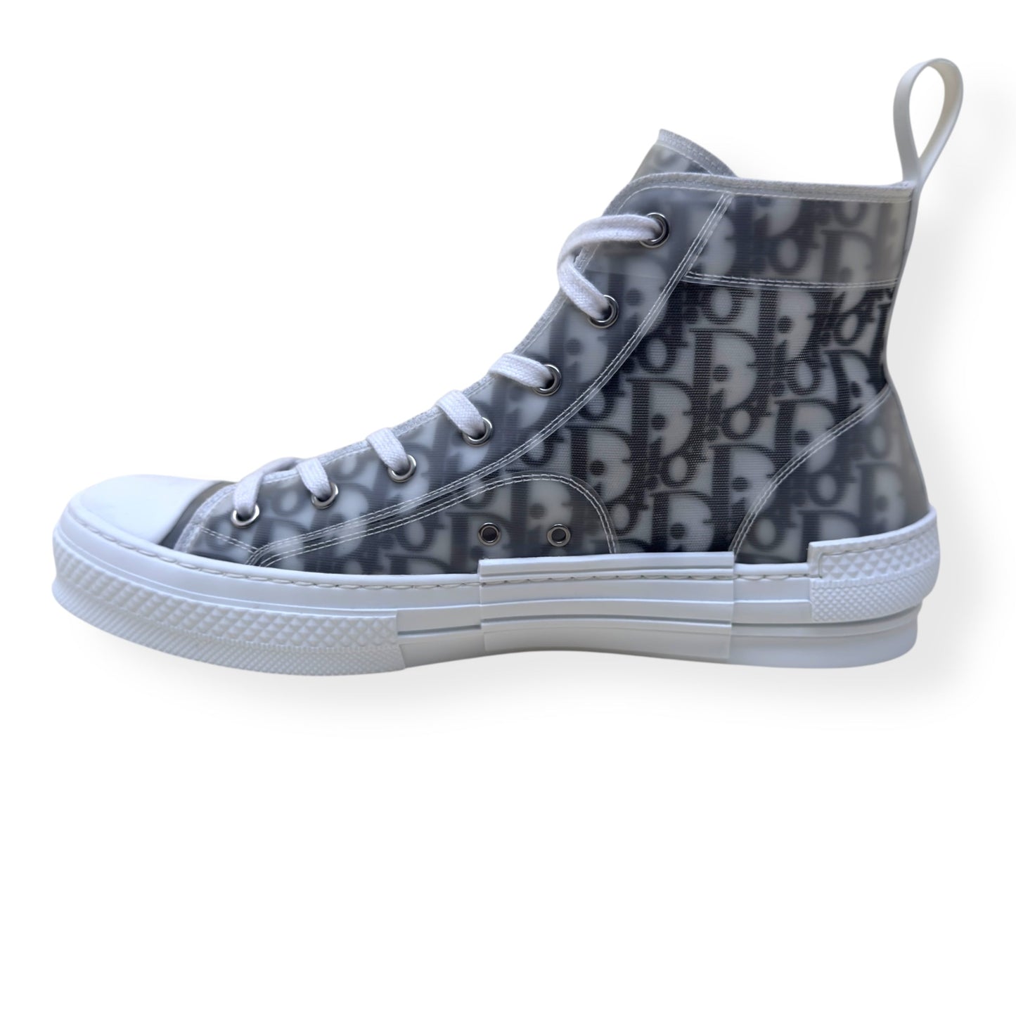 DIOR B23 OBLIQUE MONOGRAM HIGH-TOP SNEAKER BLACK / WHITE 43.5 /  UK9.5 | UK 9.5, Black