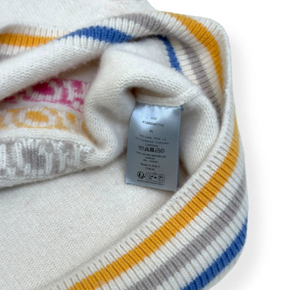 DIOR LOGO-KNIT WOOL VEST CREAM / MULTICOLOURED XL | XL, Cream