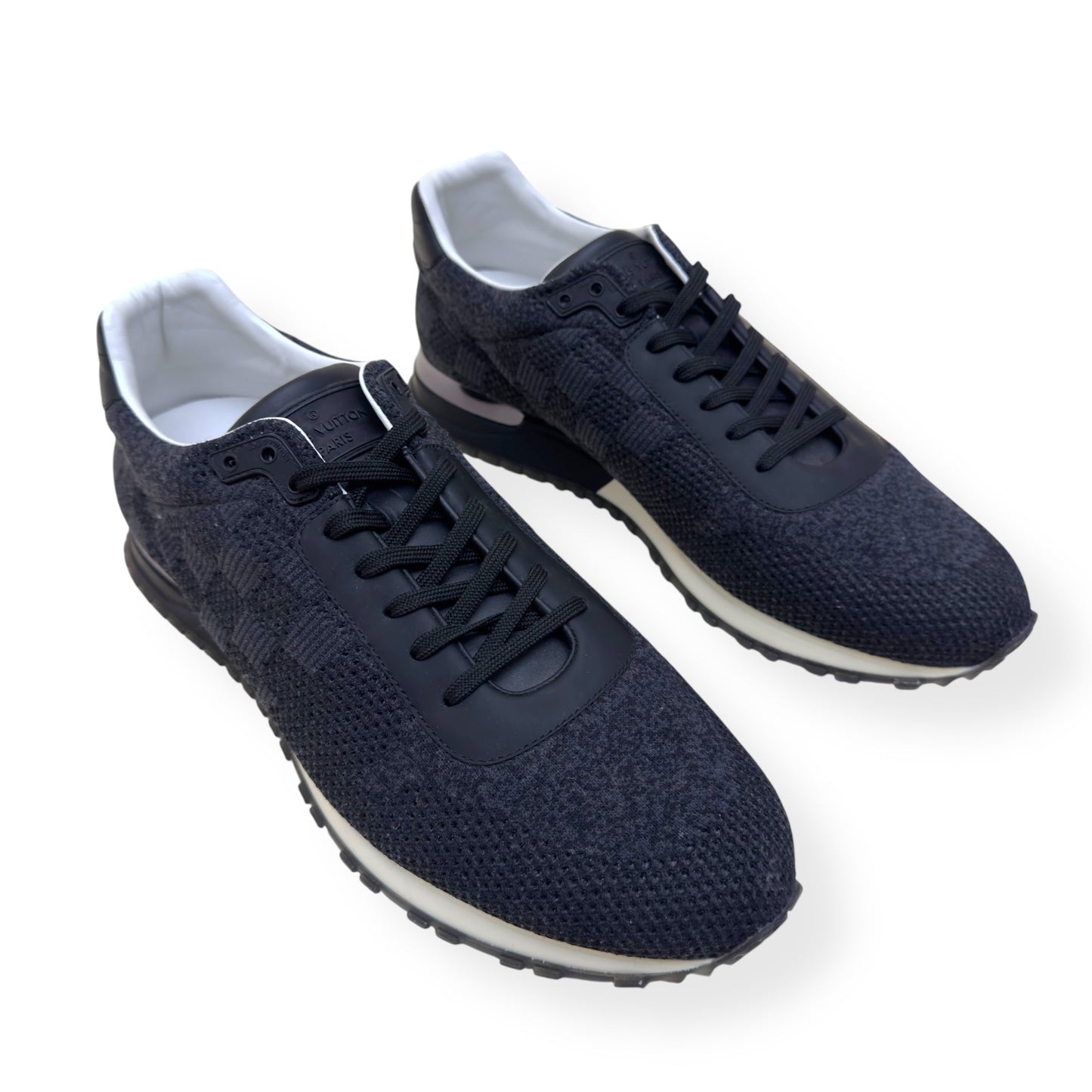 LOUIS VUITTON DAMIER MESH RUN AWAY SNEAKER BLACK UK9.5 | UK 9.5, Black