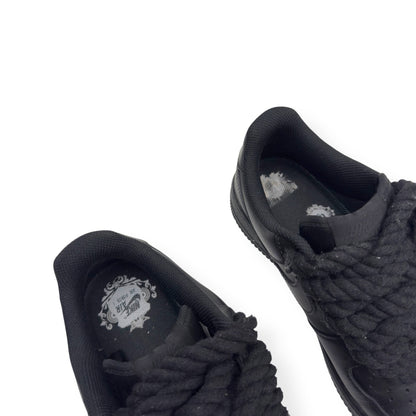 NIKE AIR FORCE 1 ROPE LACE SNEAKER BLACK UK7.5 | UK 7.5, Black